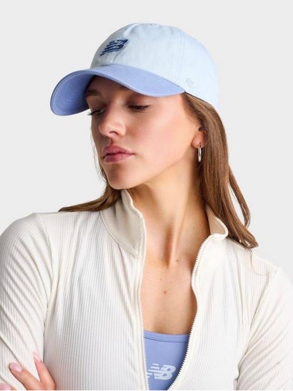 ‘47 Brand X New Balance Men Women’s Clean Up Adjustable Dad Hat Light Blue OSFM